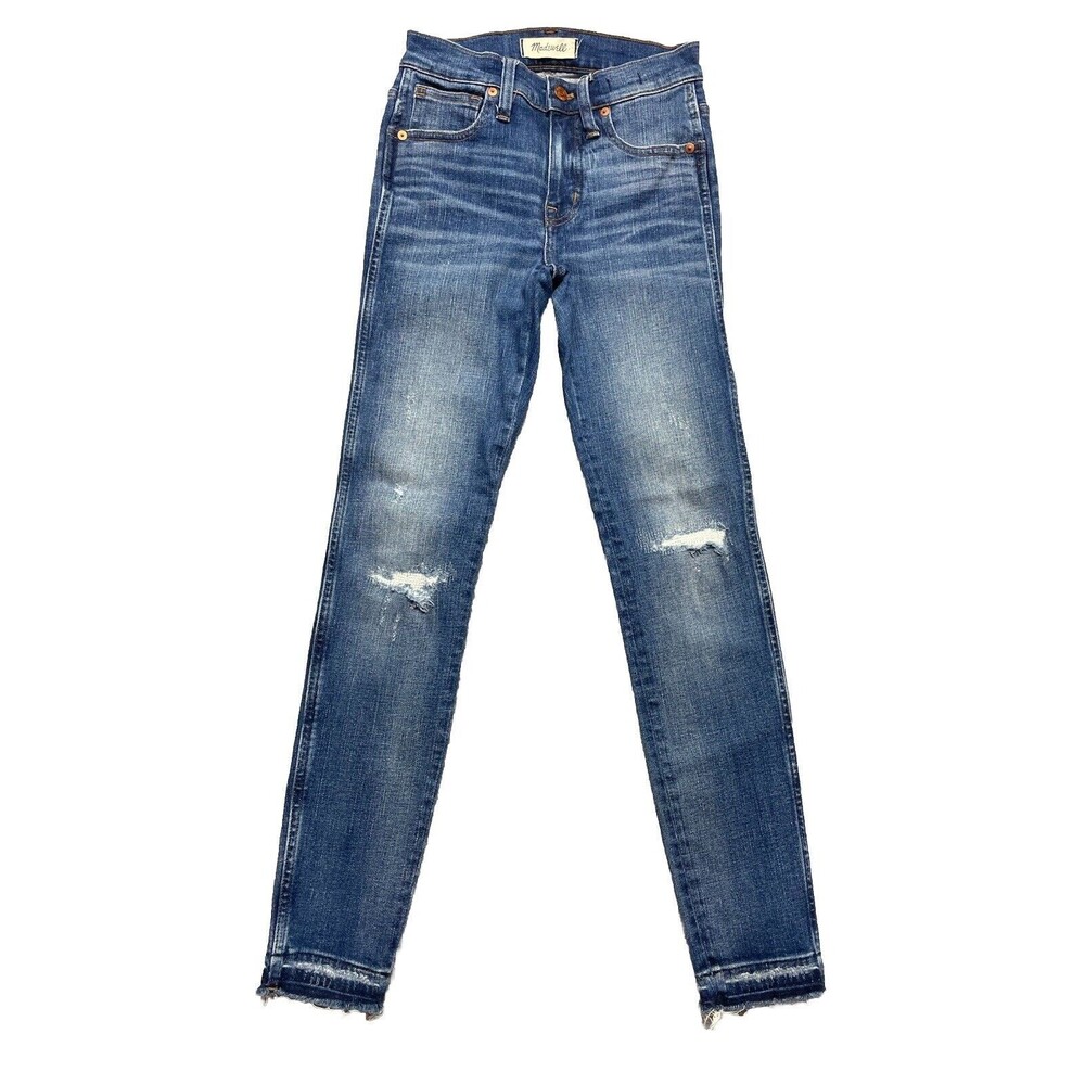 Madewell 9" High-Rise Skinny Women's Crop Distressed Jeans Size 23